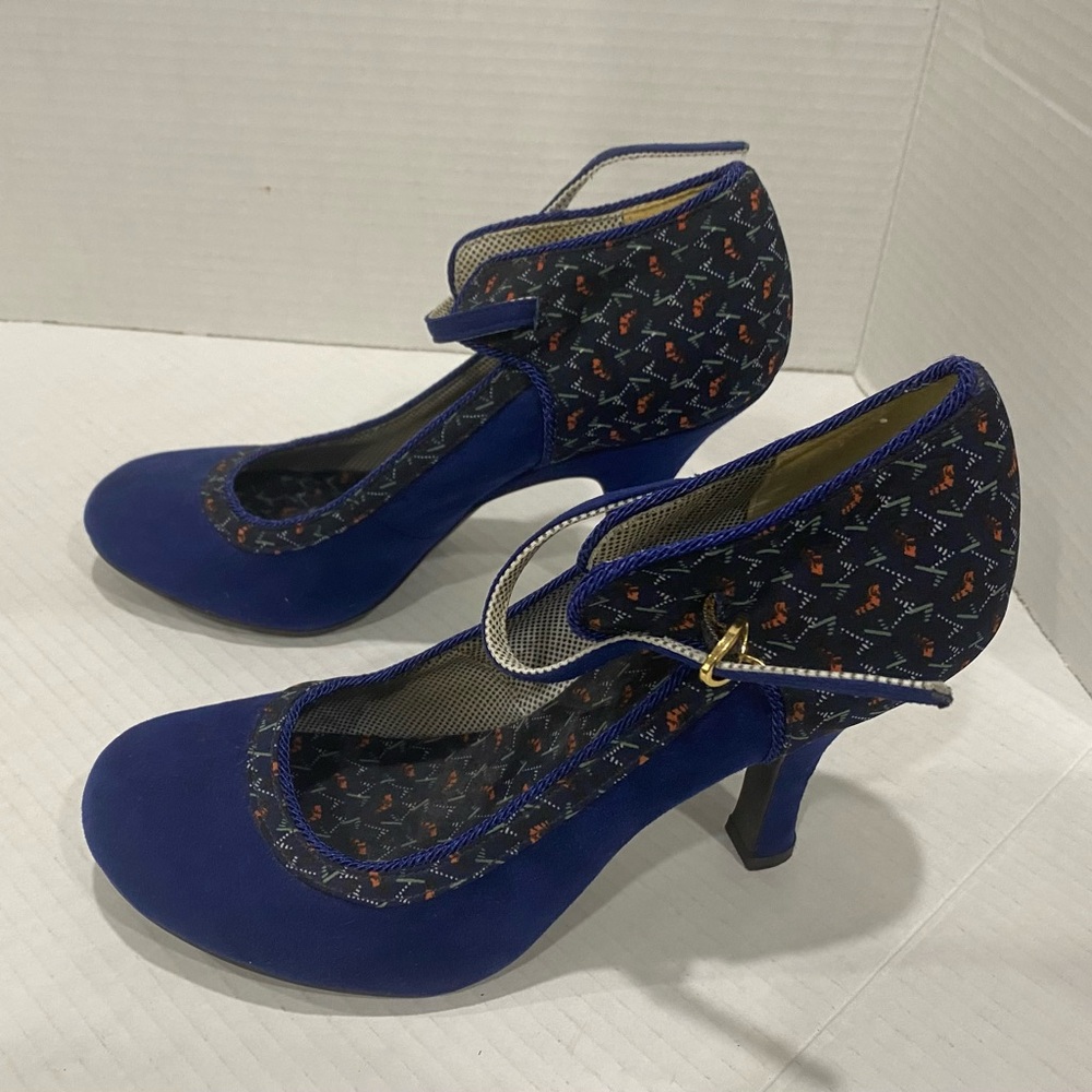 Ruby Shoo Vintage Blue High Heels Size 7/40 PLEASE NOTE like US 8-9 NOT A 7